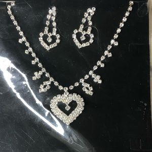 Heart set earrings and necklace